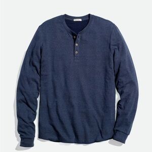 Marine Layer Dark Blue Long Sleeve Henley